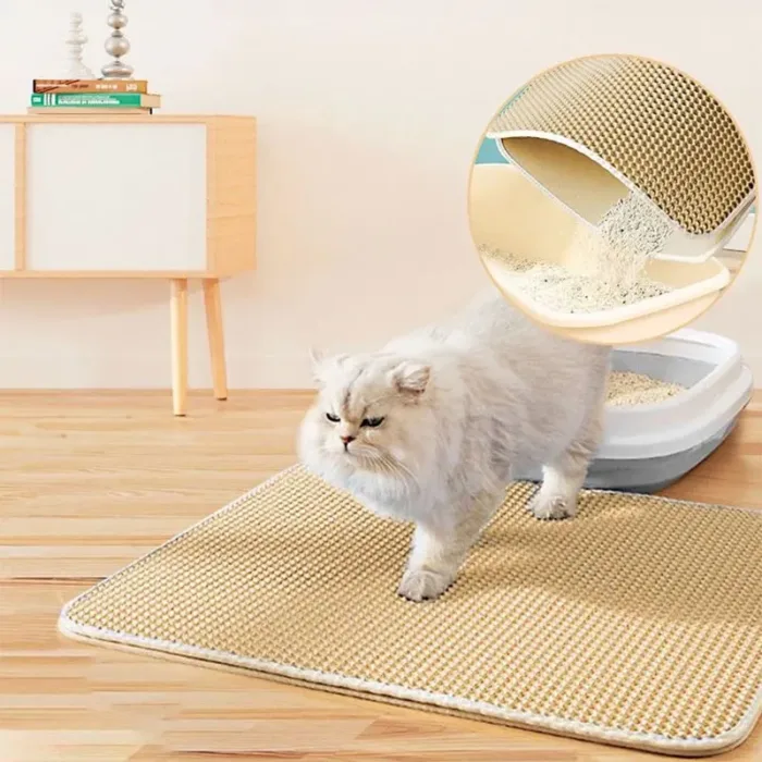 Pet Cat Litter Mat Waterproof Double Layer Cat Litter Trapping Pet Litter Box Mat Clean Pad Products For Cats Accessories - Image 8