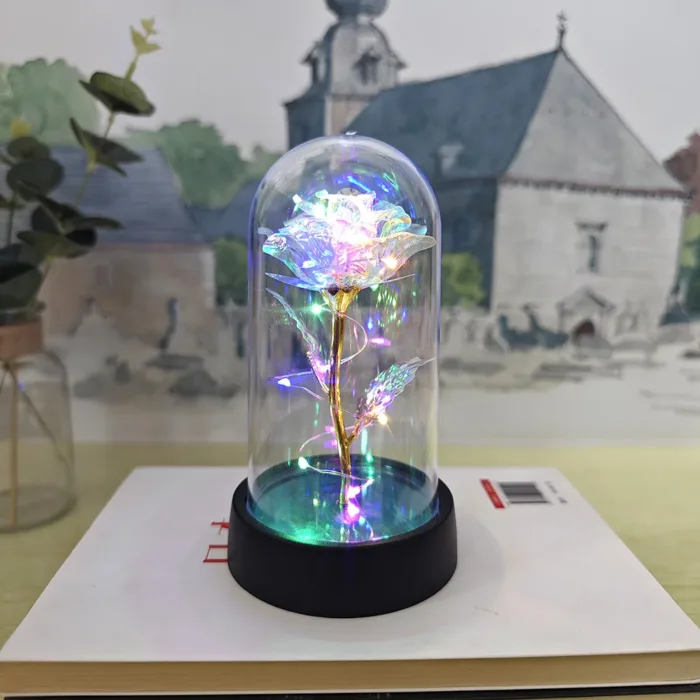 Red Colorful Rose Artificial Flowers Wedding Decoration Creative Valentine's Day Mother's Day Gift Light Up Rose in A plastic - Image 9