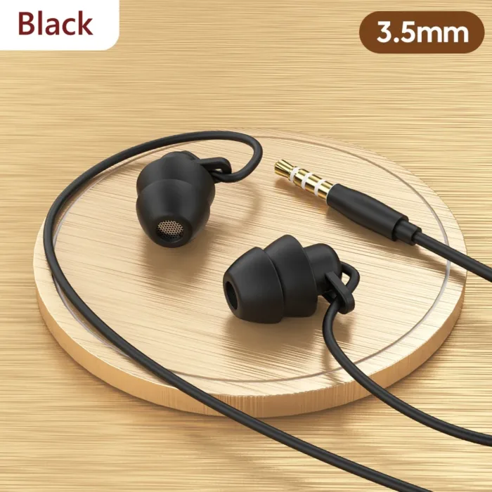 Soft Silicone Headphones Wired Handsfree Type C 3.5mm Jack Earphones In-Ear Sleep Wired Headset With Mic In-line Control Earbuds - Image 12