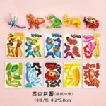 10pcs Children's 3D DIY Puzzles Cute Cartoon Dinosaur Puzzle for Early Childhood Education Game Gift Toys الالعاب اطفال تعليمية - Image 7