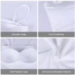 Ice Silk Sexy Push Up Bras For Women Crop Top Seamless Sling Tube Top Sleeveless Camisole Underwear Ladies Intimates Bralette - Image 5