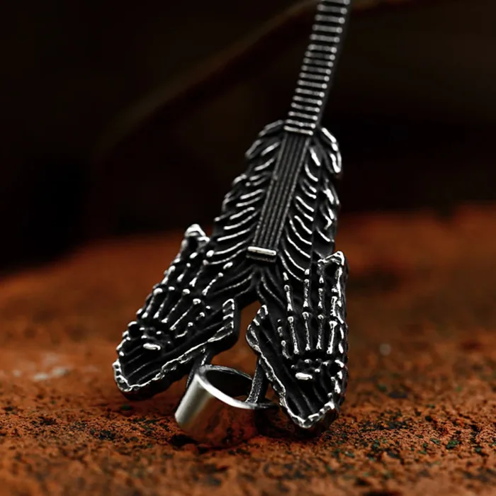 Unique Vintage Violin Pendant for Men Women Gothic Stainless Steel Musical Instrument Necklace Fashion Jewelry Gift Wholesale - Image 4