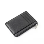 Mini Zipper Card Bag Slim ID Bank Purse Wallet Credit Organizer Portable Small Slim Ultra-thin Short Purse for Men Black - Image 11