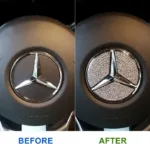 Luxury Bling Car Steering Wheel Diamond Emblem Decal Decoration Cover DIY Sticker Car Accessories for Mercedes Benz - Image 2