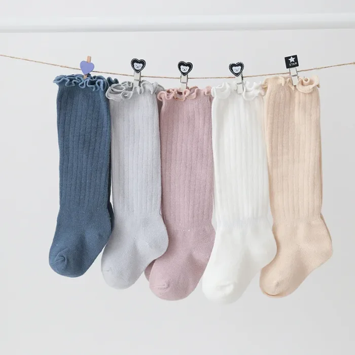 Baby Socks Girl Non Slip Newborn Infant Cute Knee High Socks Children's Mather Kids Princess Cotton long Socks Baby Accessories - Image 6