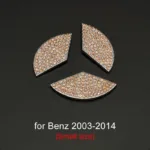 Luxury Bling Car Steering Wheel Diamond Emblem Decal Decoration Cover DIY Sticker Car Accessories for Mercedes Benz - Image 12