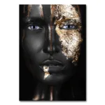 Modern Black Gold African Woman Portrait Wall Art Posters Living Room Home Decor Canvas Painting Mural Prints Pictures Cuadros - Image 13