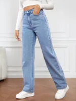 Retro Straight Jeans Women Fashion Washed Denim Pants High Waisted Cowboy Trousers Mom Baggy Jean 2024 Autumn Clothes Pantalones - Image 7