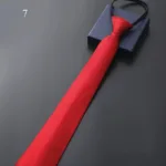 8Cm Daily Wear Lazy Zipper Cravat Necktie Accessories Men's Tie Jacquard Classic Fashion Wedding Party Gift Men Slim Skinny Tie - Image 22