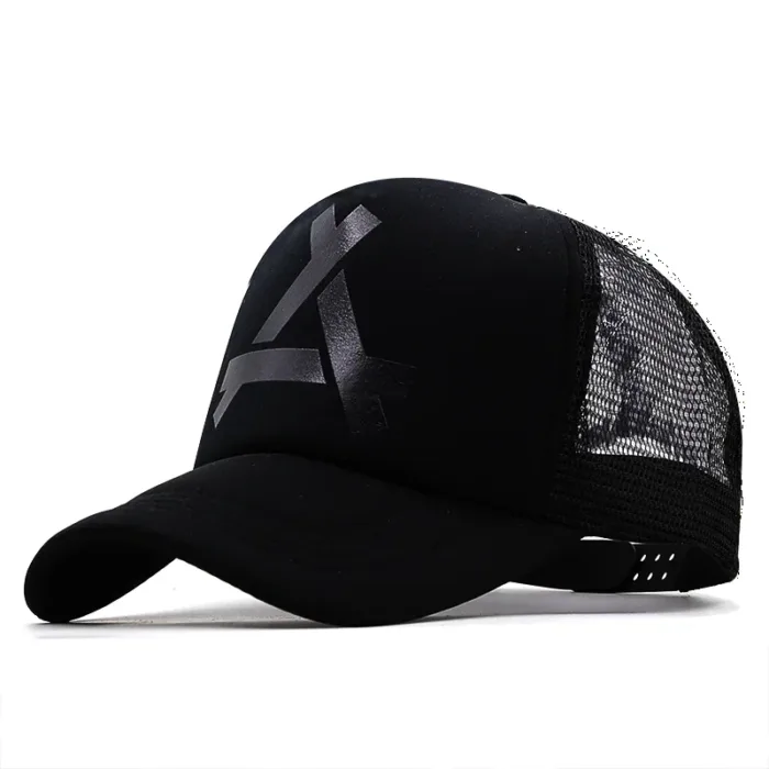Embossed Triangle Mesh Baseball Caps Women Breathable Mesh Snapback Hats Red Black Casual Sport Hats Cap Unisex Men Fishing - Image 12