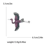 Rhinestone Phoenix Brooches for Women Unisex Enamel Bird Animal Pins Event Party Backpack Decoration Clothes Accessories - Image 10