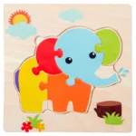 High Quality 3D Wooden Puzzles Educational Cartoon Animals Early Learning Cognition Intelligence Puzzle Game For Children Toys - Image 21