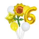 7pcs Large Sunflower Aluminium Foil Balloon 32 Inch Gold Number Ballons Boy Girl Birthday Party Decor Baby Shower Supples Globos - Image 7