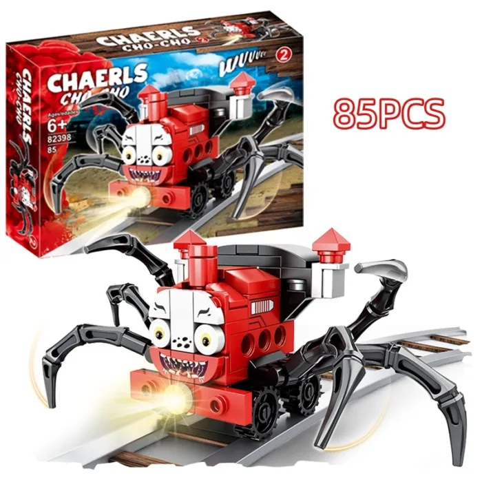 Hot Game Choo-Choo Charles Building Blocks Demonic Spider Train Animal Monster Figures Bricks MOC Toys For Children Gifts - Image 9
