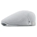 summer hollow mesh breathable sun hat classic solid color beret men and women universal hats outdoor sports cap - Image 6