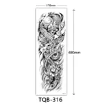 Body Art Full Fake Tatoo Tiger Wolf Flowers Rose Large Arm Tattoo Sticker Full Sleeve Waterproof Semi Permanent Tattoo Women Man - Image 44