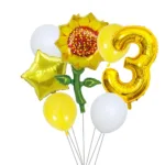 7pcs Large Sunflower Aluminium Foil Balloon 32 Inch Gold Number Ballons Boy Girl Birthday Party Decor Baby Shower Supples Globos - Image 5