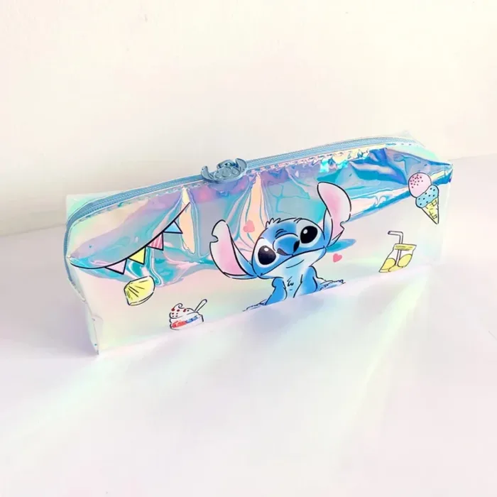 Disney Anime Stitch Pencil Case Kawaii laser Pen Bag Cartoon Students Storage Bag Stationery School Supplies Christmars Gift - Image 3