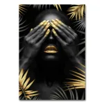 Modern Black Gold African Woman Portrait Wall Art Posters Living Room Home Decor Canvas Painting Mural Prints Pictures Cuadros - Image 23