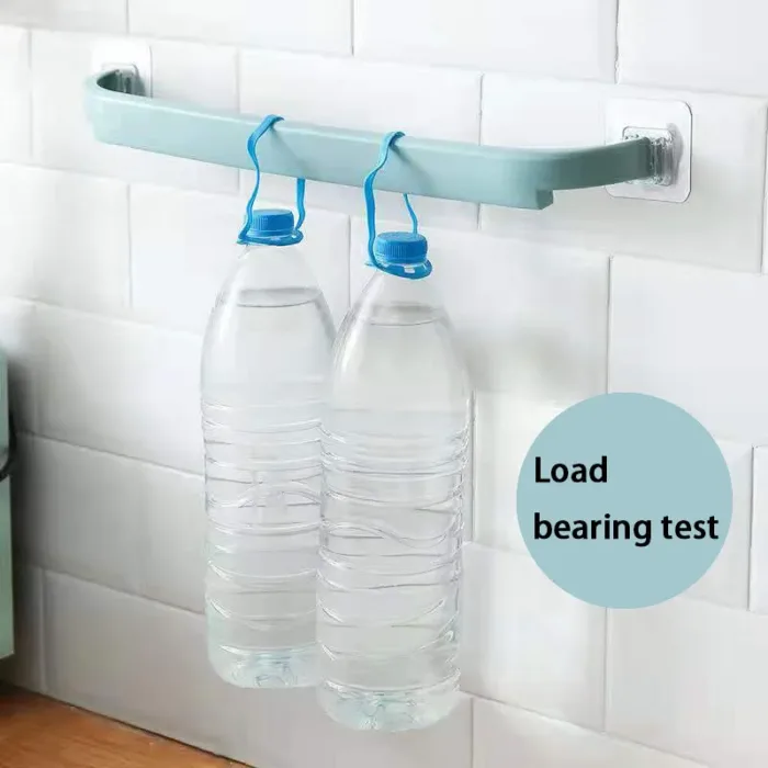 Adhesive Towel Rack Bathroom Towel Bar Shelf Wall Mounted Towels Hanger Toilet Suction Cup Holder Kitchen Bathroom Organizer - Image 5