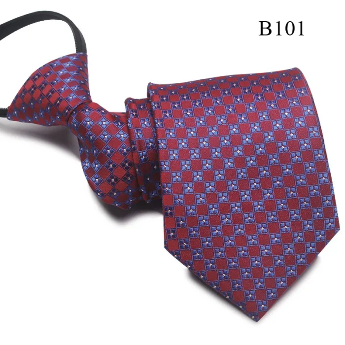 8Cm Daily Wear Lazy Zipper Cravat Necktie Accessories Men's Tie Jacquard Classic Fashion Wedding Party Gift Men Slim Skinny Tie - Image 10