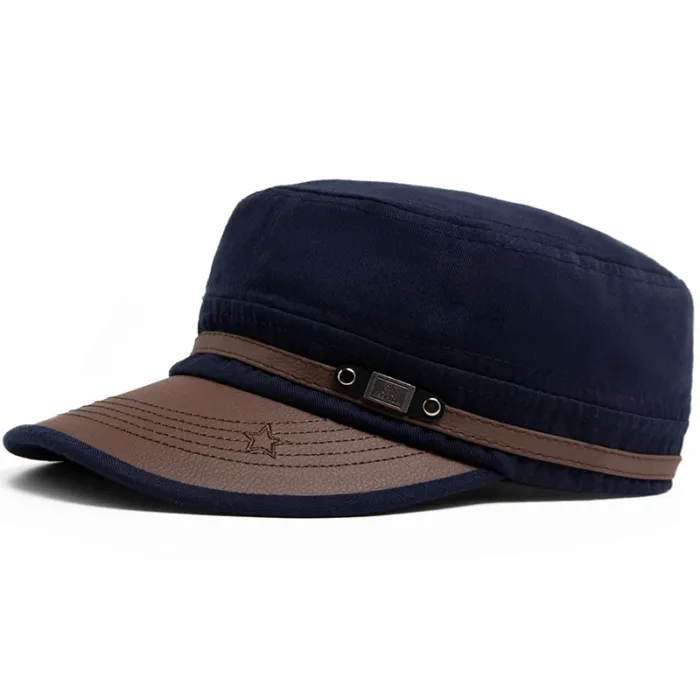 Flat Hat Women Fashion PU Leather Brim Men Baseball Cap Soft Cotton Cloth Casual Visor Trucker Hat Autumn Summer Adjustable - Image 10