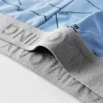 Thin Breathable Cotton Crotch Line Middle Waist Milk Silk Boxers Letter Underwear Men Panties Shorts - Image 3