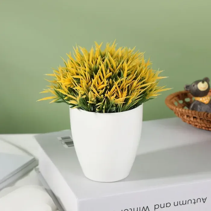 New Fake Flowers for Home Garden Decoration Artificial Plants Potted Green Bonsai Small Tree Grass Plants Pot Ornament Wedding - Image 3