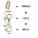 3Meter Alloy Bulk Link Chain With Jump Rings Lobster Clasps Necklace Chains For DIY Jewelry Making Supplie Necklaces Accessories - Image 2