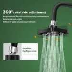 360° Mini-Surround Pressurized Shower Head Large Water Rain Shower Head Showerhead Shower Bathroom Accessories - Image 2