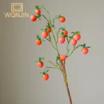 Pomegranate Branch With Leaves Red Artificial Flowers Fake Fruit Flores For Home Christma Vase Decoration Outdoor Garden - Image 10
