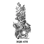 210 * 114mm Dragon, Snake, Lion Tattoo Sticker For Men And Women Black And White Color Transfer Printing Temporary Tattoos Art - Image 11