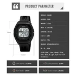 SKMEI Fashion Digital Sport Electronic Watches For Men Women 5Bar Waterproof Stopwatch Countdown Wristwatches Clock Reloj Hombre - Image 6