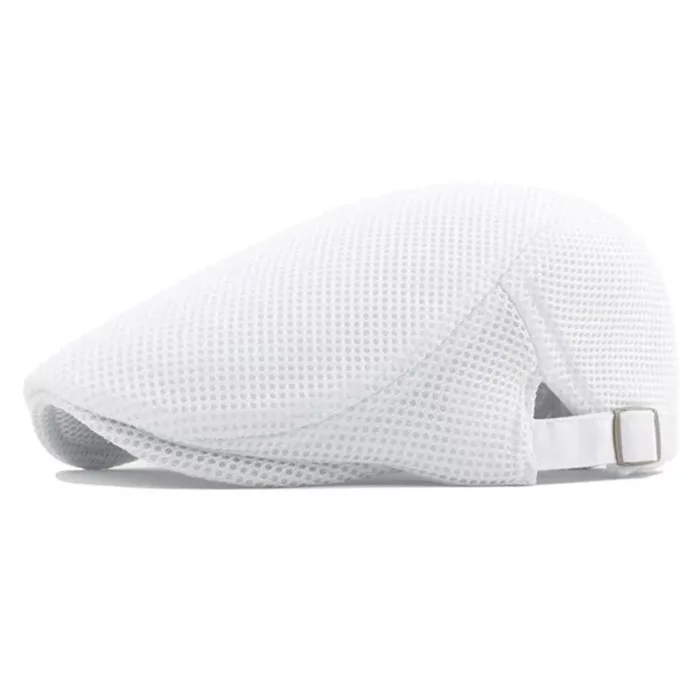 summer hollow mesh breathable sun hat classic solid color beret men and women universal hats outdoor sports cap - Image 10