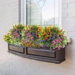Artificial Flowers Outdoor Fake Flowers Home Decoration Plastic Green Bush Balcony Living Room Holiday Party Decoration Camellia - Image 3
