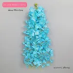 10pcs 50cm Artificial Wisteria Flower Strips Wedding Home Decoration Balcony Room Hanging Plastic Flower Ceiling Flower Vine - Image 14