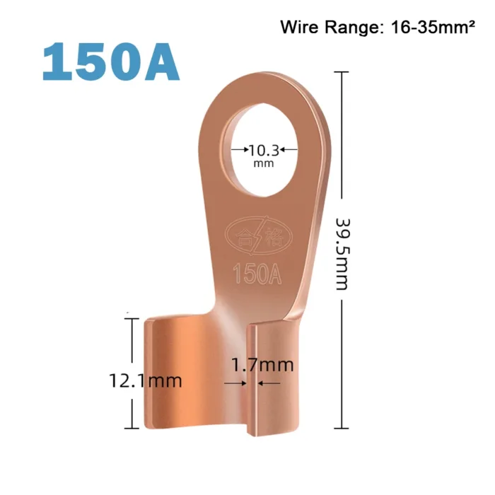 10/50PCS Copper OT Terminal Non-Insulated Wire Connector Bare Electrical Cable Terminals Lug Battery Ring Crimp Terminal 10-400A - Image 19
