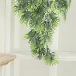 Palm Artificial Plants Plastic Vine Hanging Wall Fern Turtle Leaf Ivy Green Decoration for Wedding Home Party Living Room Store - Image 3
