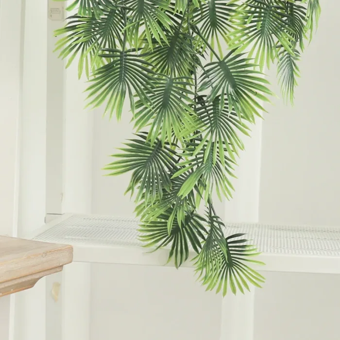 Palm Artificial Plants Plastic Vine Hanging Wall Fern Turtle Leaf Ivy Green Decoration for Wedding Home Party Living Room Store - Image 3