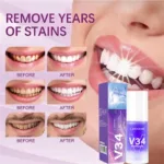 V34 Teeth Whitening Toothpaste 5D Tooth Whitener Strips Oral Hygiene Cleaning Dental Bleaching Tools Fresh Breath Dentistry Care - Image 5