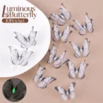 10pcs 4.5cm Double Layered Tulle 3D Luminous Butterfly Wings DIY Sewing Accessories Dress Hair Accessories Headwear Decoration - Image 12