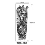 Body Art Full Fake Tatoo Tiger Wolf Flowers Rose Large Arm Tattoo Sticker Full Sleeve Waterproof Semi Permanent Tattoo Women Man - Image 24