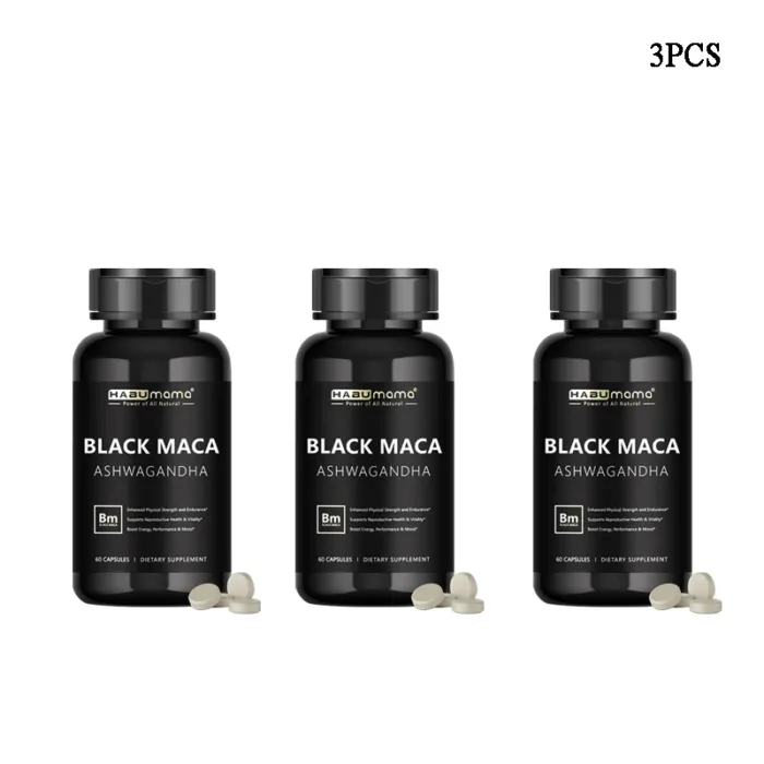HABUMAMA Black Maca Booster for Men - Maca Supplements for Health, Energy & Endurance, Muscle Mass - Image 9