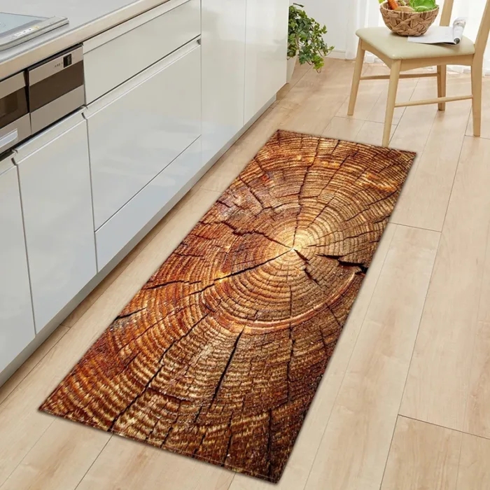 3D wood grain bamboo striped stone pattern carpet living room Restaurant corridor balcony entrance door cushion floor pad rugs - Image 9