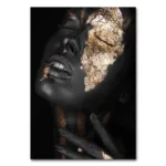 Modern Black Gold African Woman Portrait Wall Art Posters Living Room Home Decor Canvas Painting Mural Prints Pictures Cuadros - Image 18