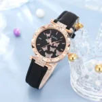 6/1pcs Set Women Watch Ring Necklace Earrings Bracelet Set Watches Butterfly Leather Strap Ladies Quartz WristWatch (No Box) - Image 17