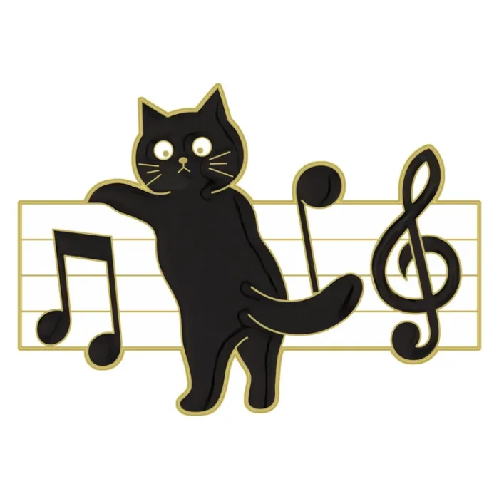 Instrument Piano Accordion Cat Enamel Pins Black Cat Music Note Lapel Badge Clothes Collar Brooch Backpack Jewelry Pin Wholesale - Image 11