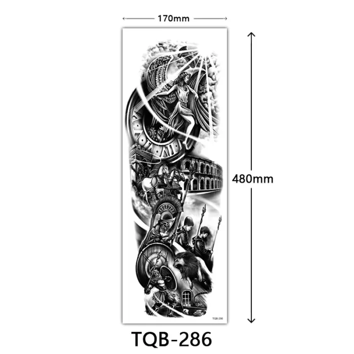 Body Art Full Fake Tatoo Tiger Wolf Flowers Rose Large Arm Tattoo Sticker Full Sleeve Waterproof Semi Permanent Tattoo Women Man - Image 27