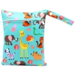 20*25cm Baby Diaper Bag Cartoon Print Wet Dry Nappy Zipper Handbag Stroller Carry Pack Travel Outdoor Wet Diaper Storage Bags - Image 16