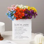 42 Head Bouquet Plastic Artificial Flower Handmade Babysbreath Fake Plant Gypsophila Floral Arrange for Home Wedding Table Decor - Image 5